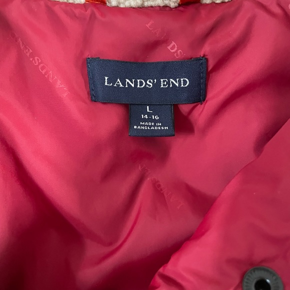 Lands' End Insulated Jacket with Sherpa Inner Collar - Picture 4 of 12